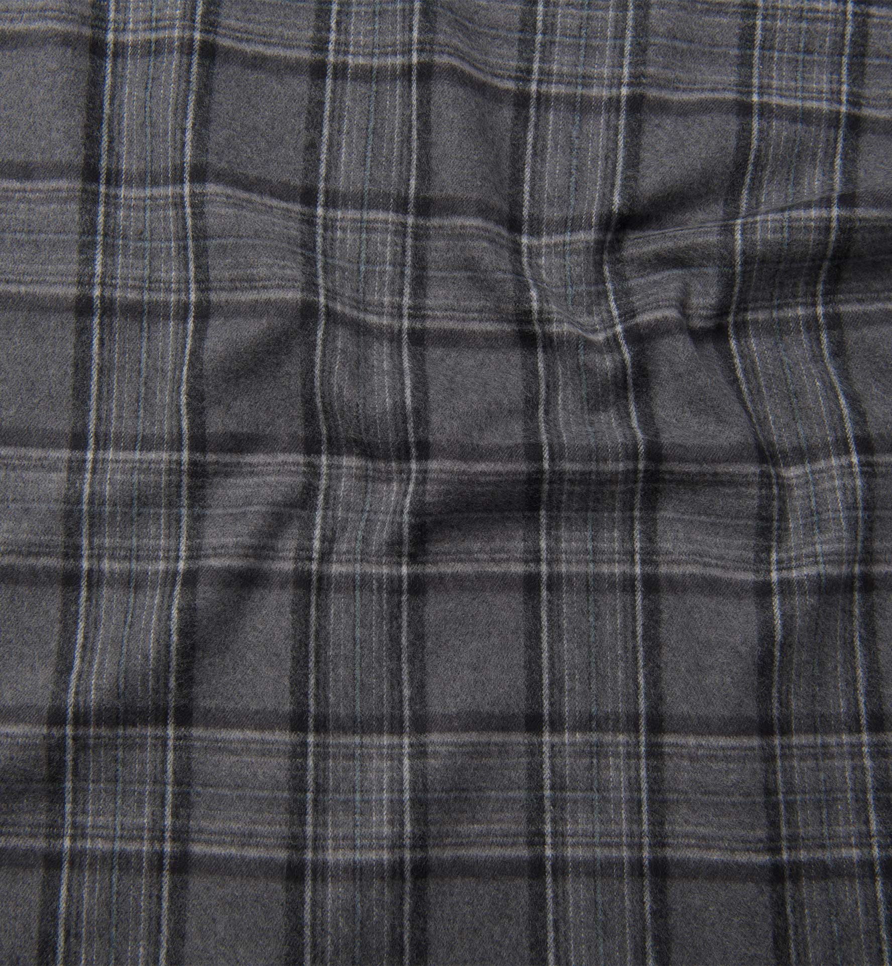 Japanese Grey Large Plaid Flannel Shirts by Proper Cloth