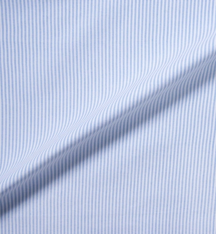 Light Blue Thin Stripe Heavy Oxford Cloth Shirts by Proper Cloth