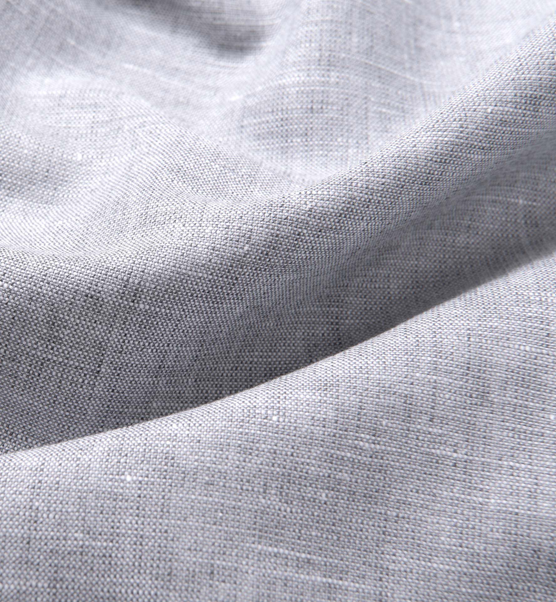 Grey Melange Cotton Linen Blend Shirts by Proper Cloth