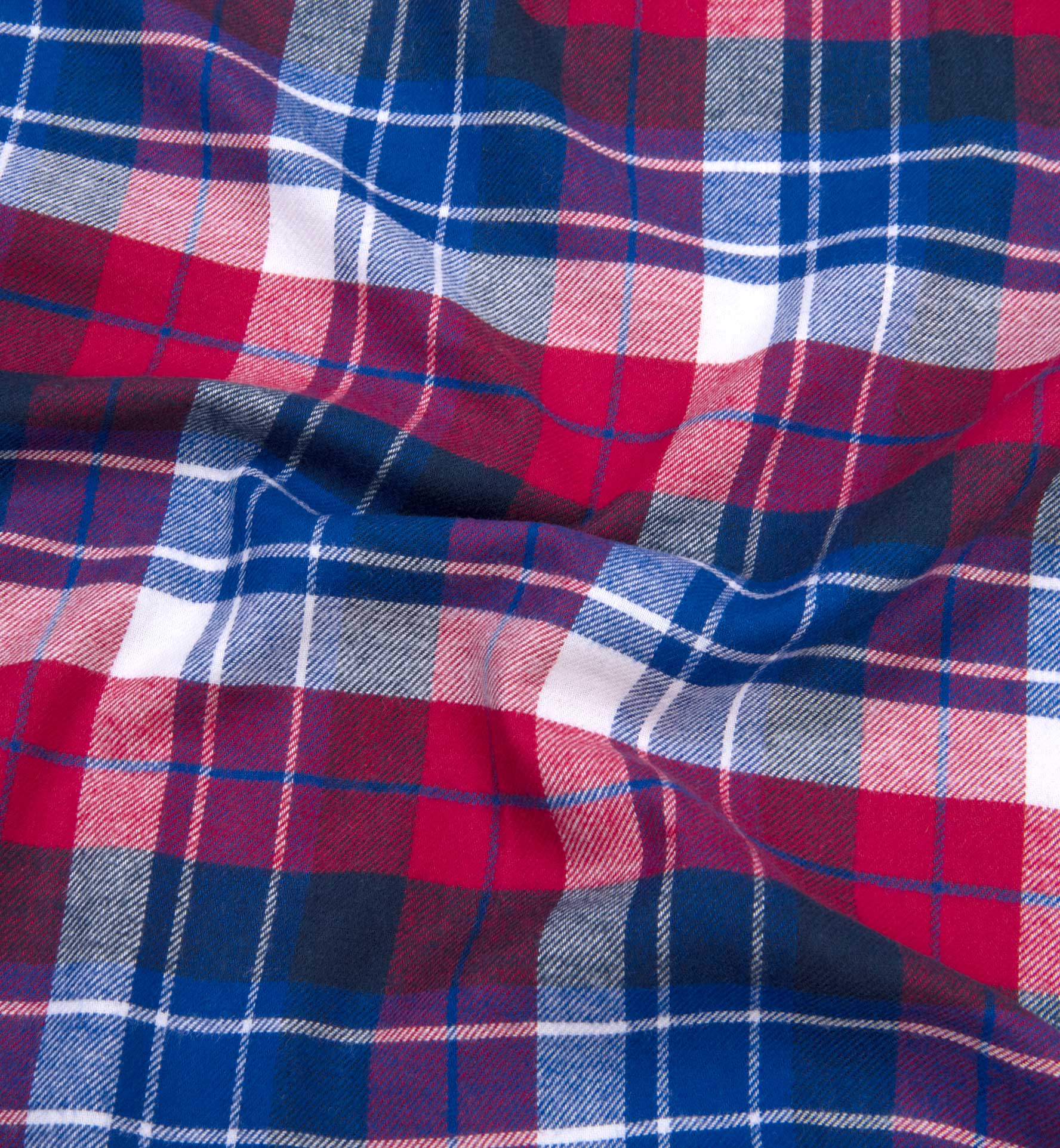 Red and Royal Blue Plaid Flannel Shirts by Proper Cloth