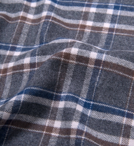 Grey and Brown Plaid Flannel Shirts by Proper Cloth