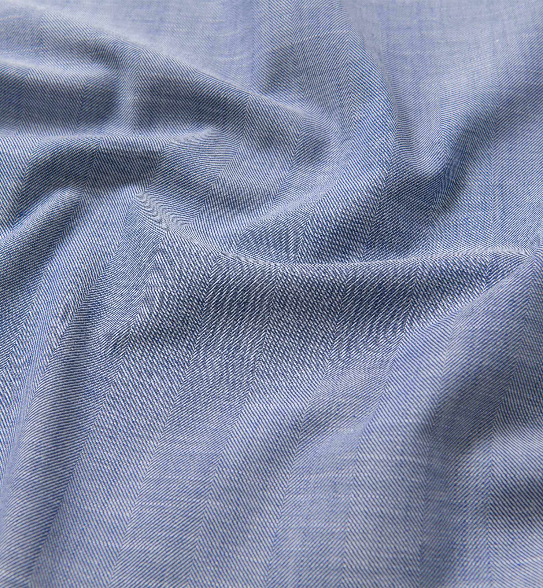 Albini Washed Blue Slub Herringbone Shirts by Proper Cloth