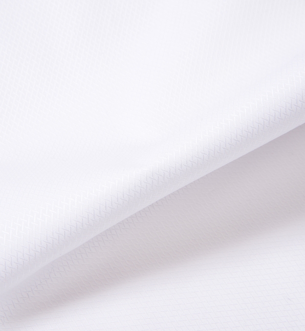 White Jacquard Weave Shirts by Proper Cloth
