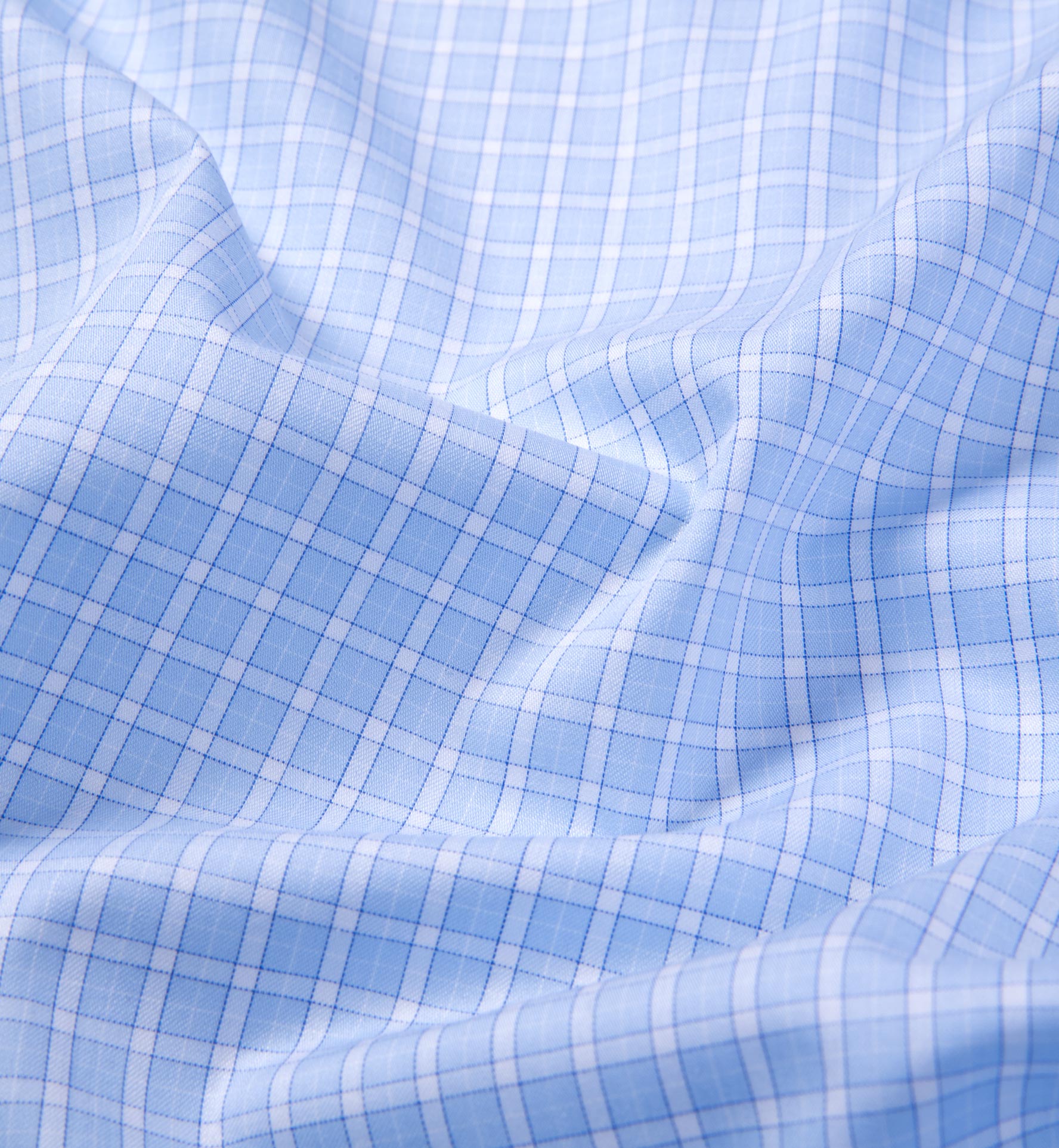 Bedford Light Blue Check Shirts by Proper Cloth