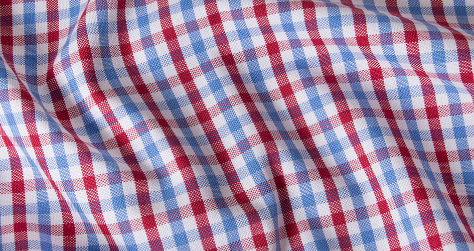 red blue gingham shirt