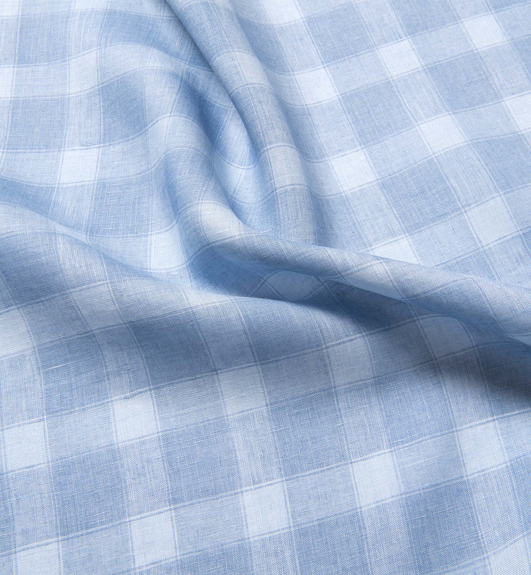 Light Blue Linen Plaid Shirts by Proper Cloth