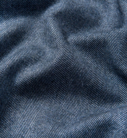 Canclini Glacier Blue Herringbone Beacon Flannel Shirts by Proper Cloth