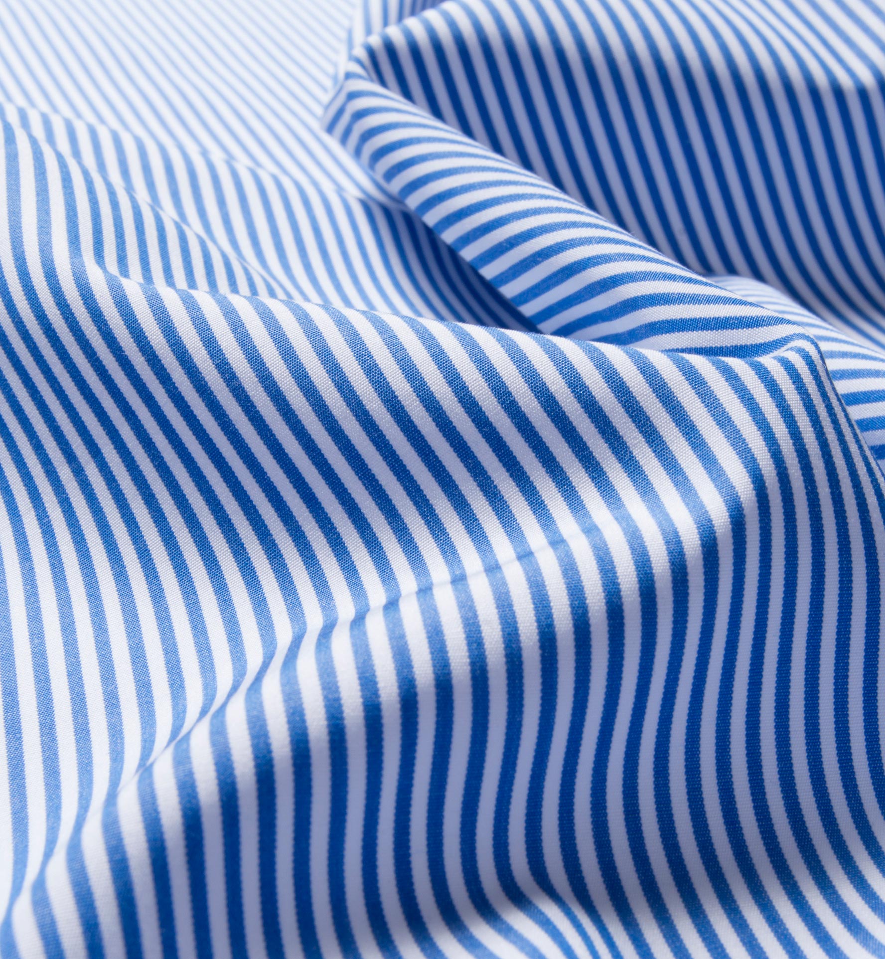 140s Blue WrinkleResistant Pencil Stripe Shirts by Proper Cloth