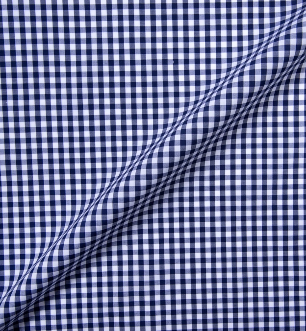 Canclini 120s Navy Gingham Shirts by Proper Cloth
