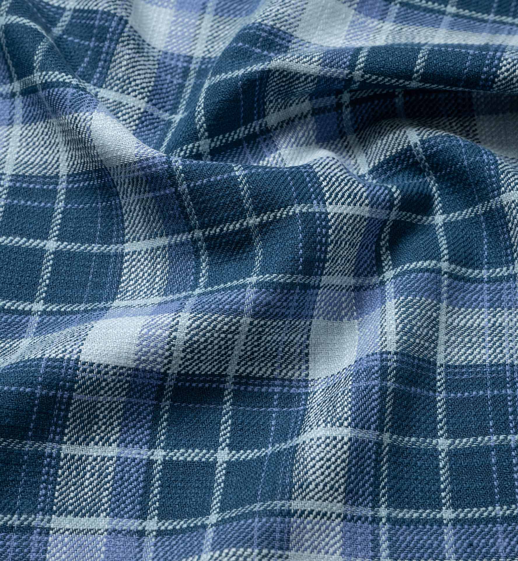 Jackson Tonal Blue Country Plaid Shirts by Proper Cloth