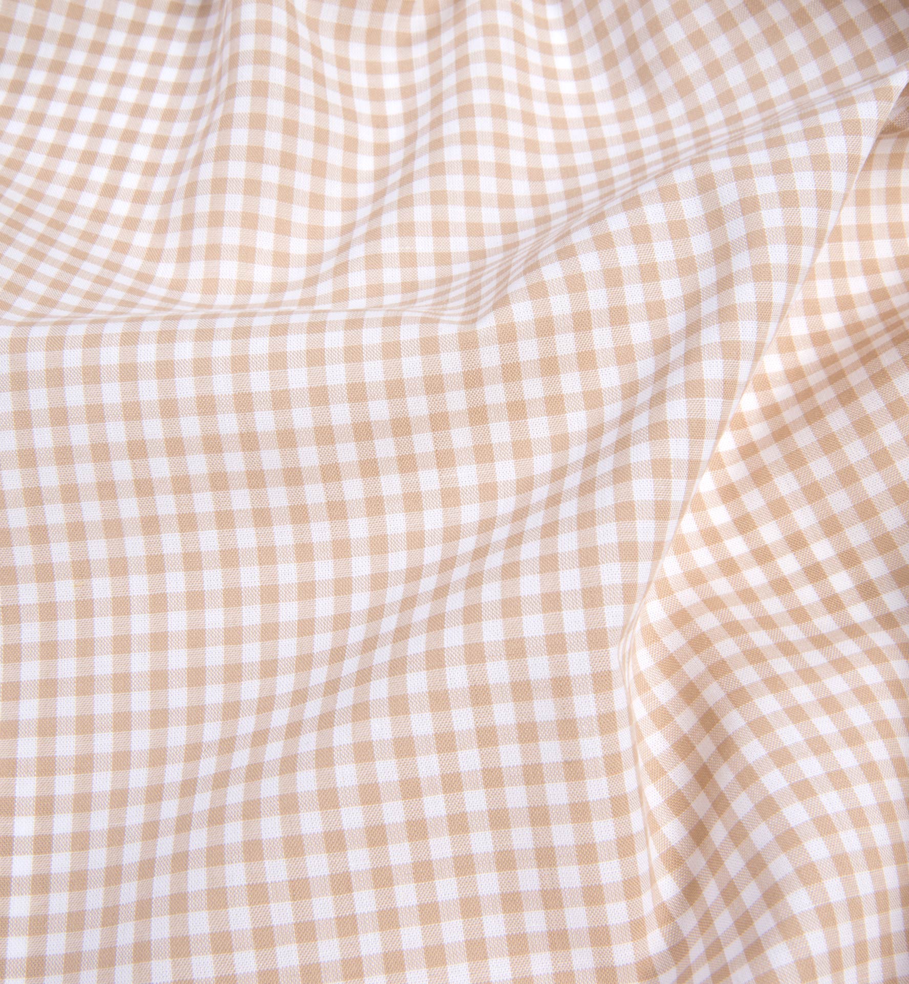 Tan Cotton Linen Gingham Shirts by Proper Cloth