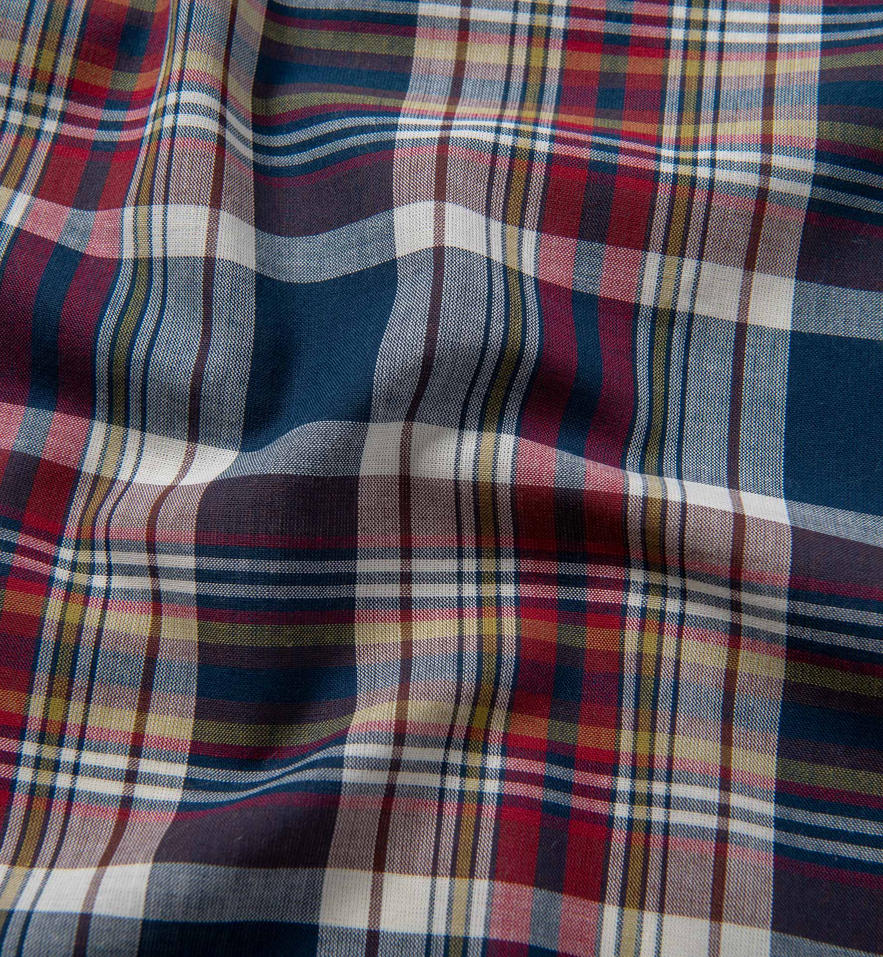 Navy and Red Indian Madras Shirts by Proper Cloth