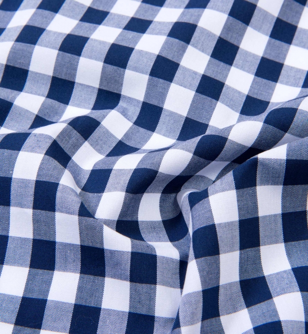 Navy Blue Large Gingham Shirts by Proper Cloth