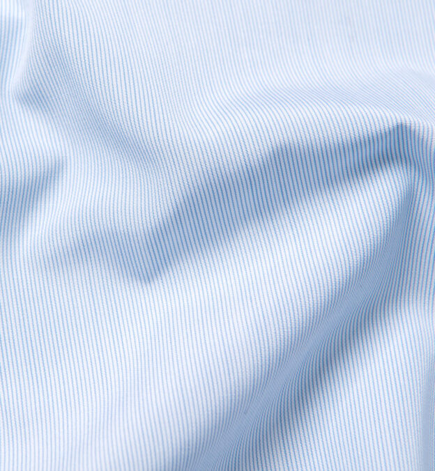 Canclini 120s Light Blue Hairline Stripe Shirts by Proper Cloth