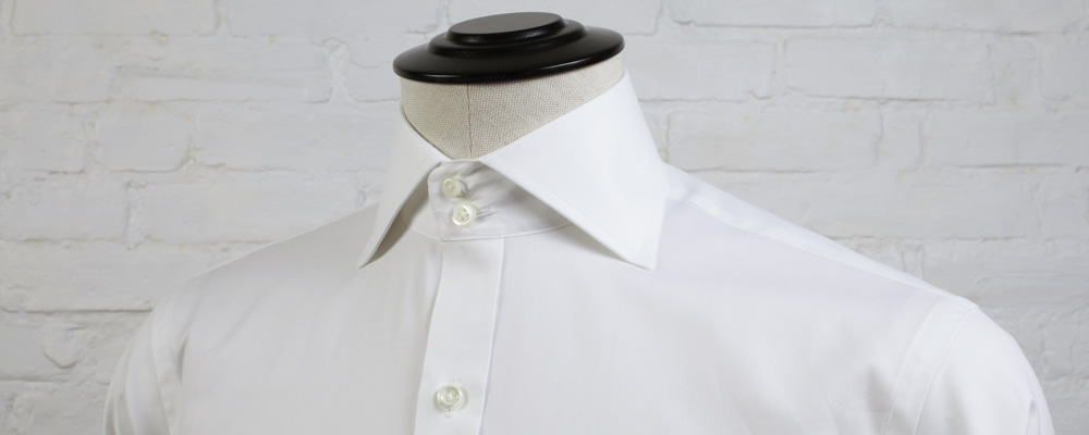 double button shirt collar