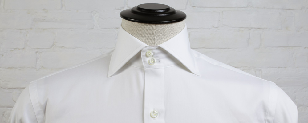 two button collar dress shirt