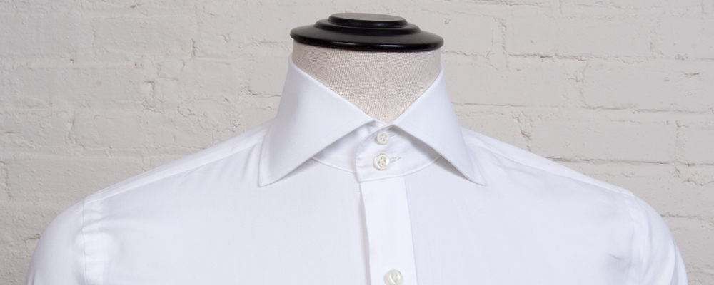 Double button shop collar dress shirt