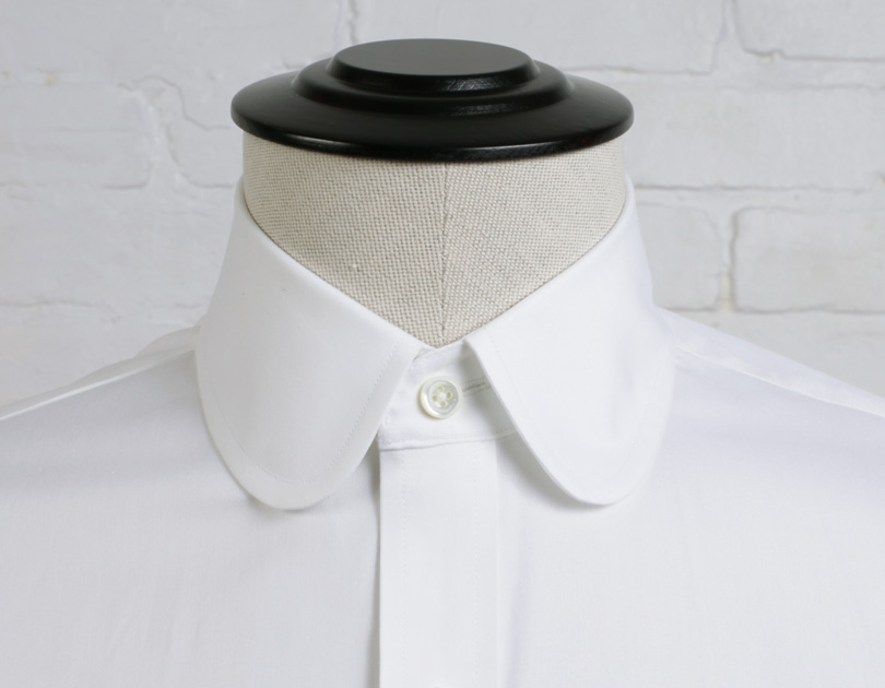 mens round collar dress shirt