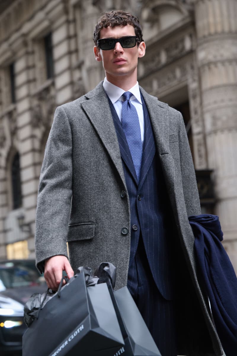 Man wearing white non-iron shirt