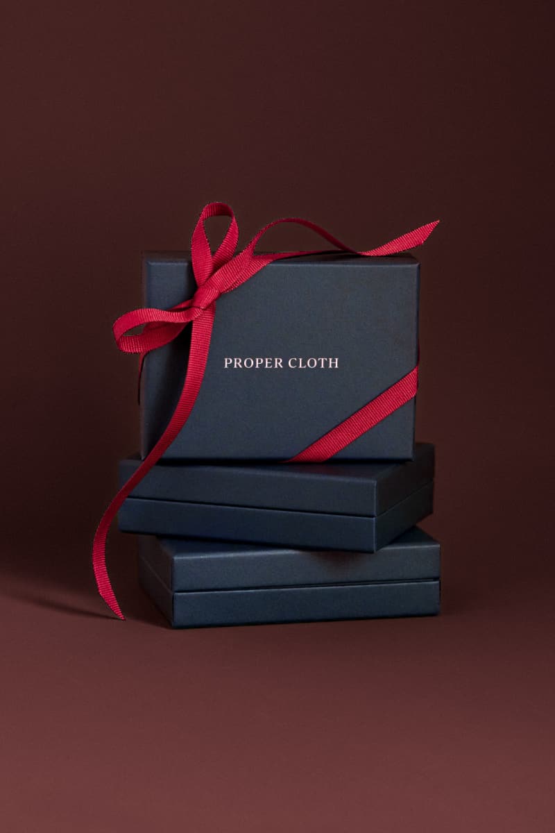 Closeup photo of collar of a custom non-iron shirt.