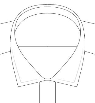 Soft English Spread Collar Diagram