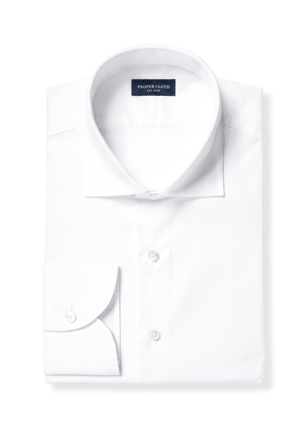 DJA Sea Island White Royal Oxford Folded Shirt