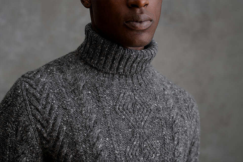 Thick Knit Premium Cashmere & Wool Roll Neck Jumper