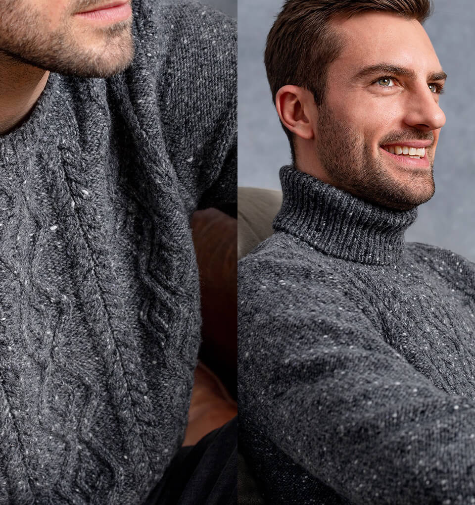 100% Wool Roll Neck Un-Lined Sweater for men and women Kleding Gender-neutrale kleding volwassenen Sweaters 