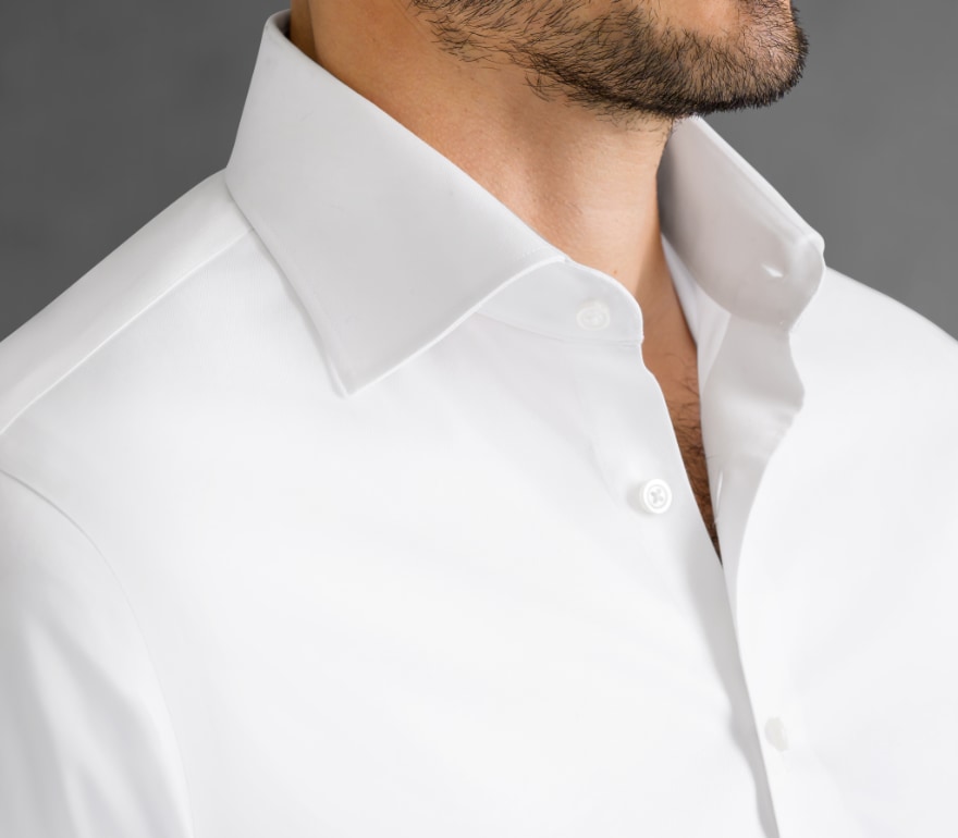The French Cuff Shirt Shirt Detail of Thomas Mason White Luxury Broadcloth French Cuff