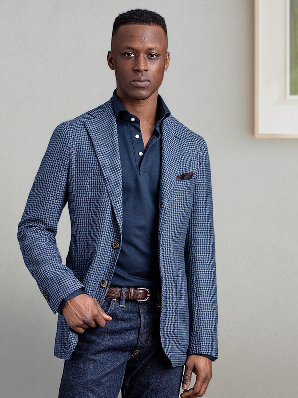 Unstructured shop tweed blazer