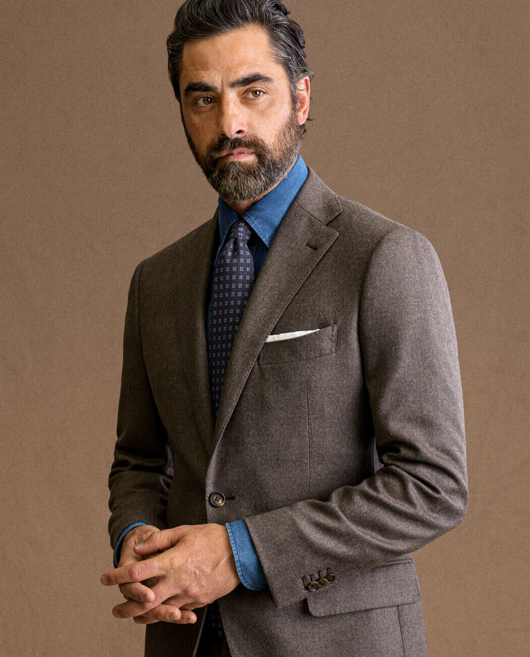 Look: The Brown Suit Zoomed