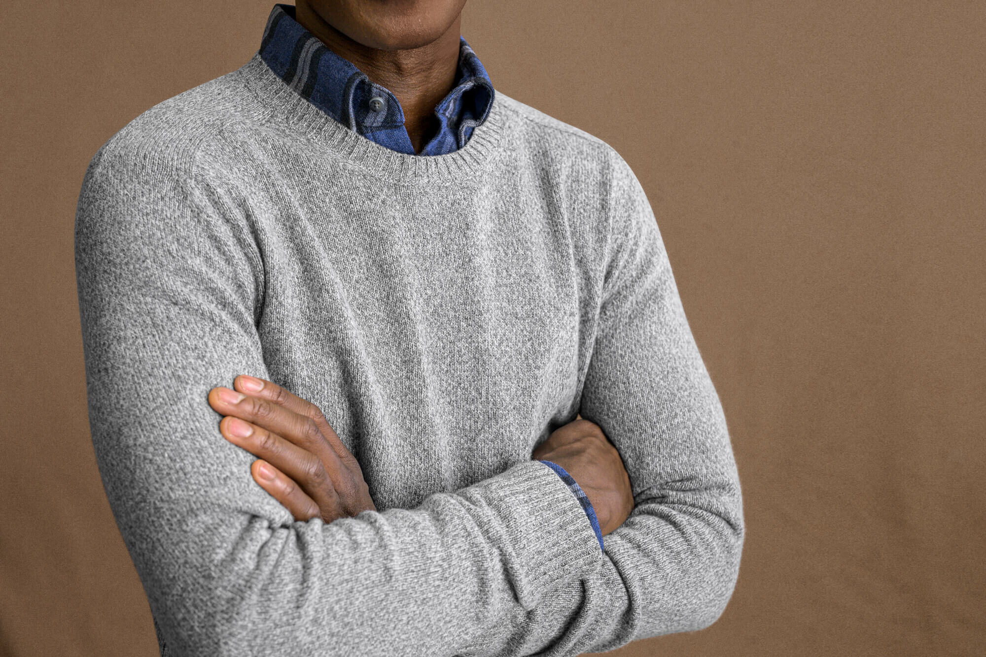 Look: The Merino and Cashmere Sweater Zoomed Large