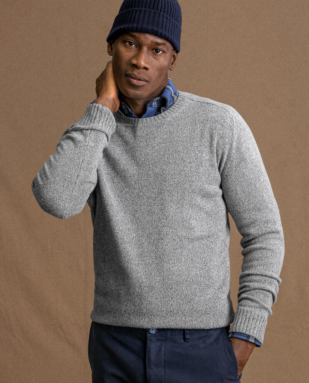 Look: The Merino and Cashmere Sweater Zoomed
