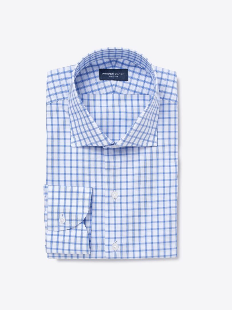 Essex Blue Multi Check Custom Made Shirt 