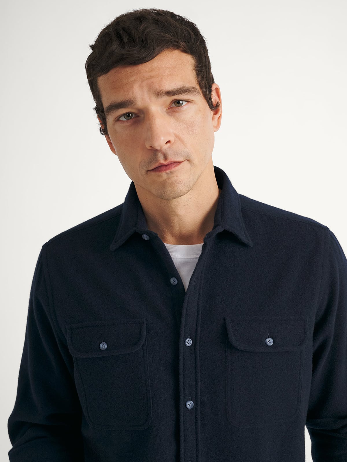 The Wool Flannel Workshirt in Navy