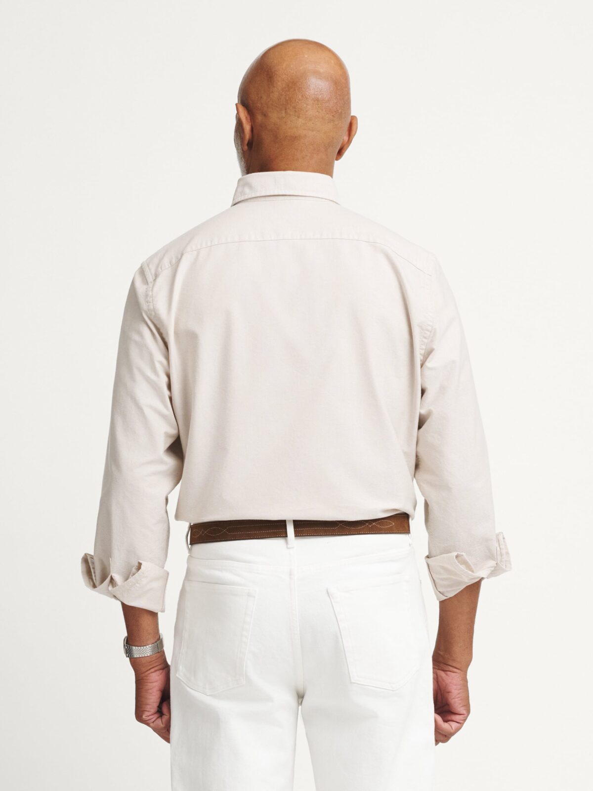 light beige dress shirt Light Brown Silk Twill Shirt