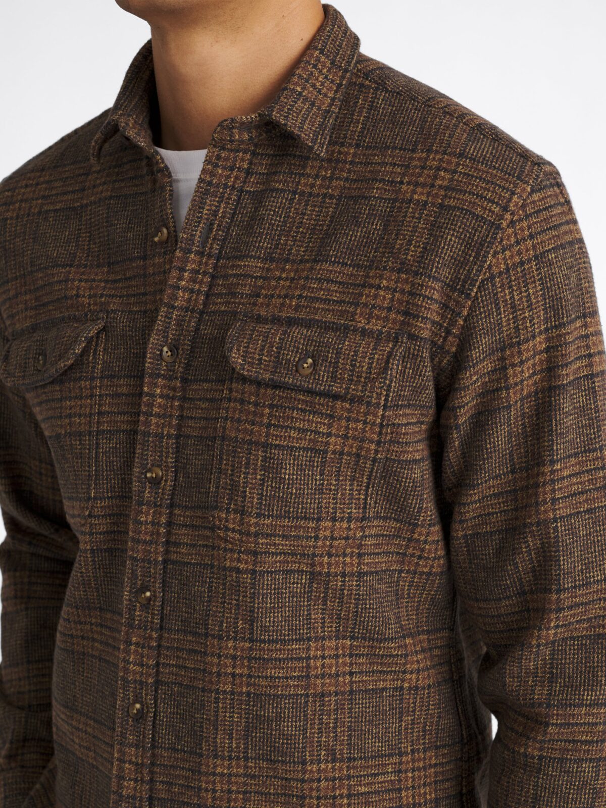 The Japanese Low Twist Shirt in Hickory Glen Plaid