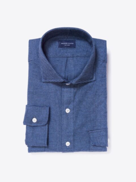 Shop Canclini Indigo Houndstooth Beacon Flannel