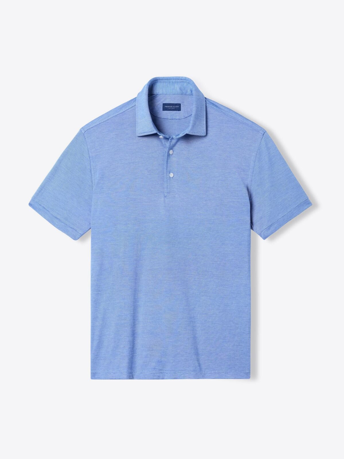 Melange Pinehurst by Tencel Cotton Shirt Jersey Cloth Blue Proper and