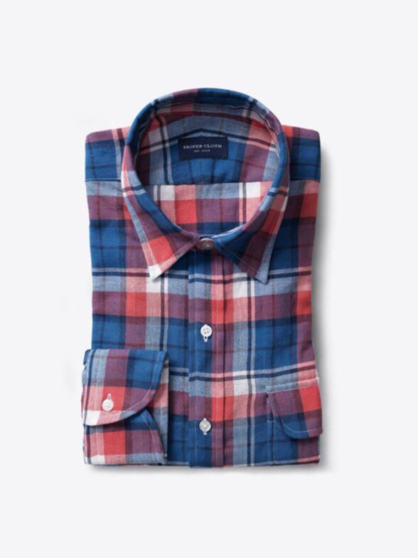 Japanese Red and Blue Plaid