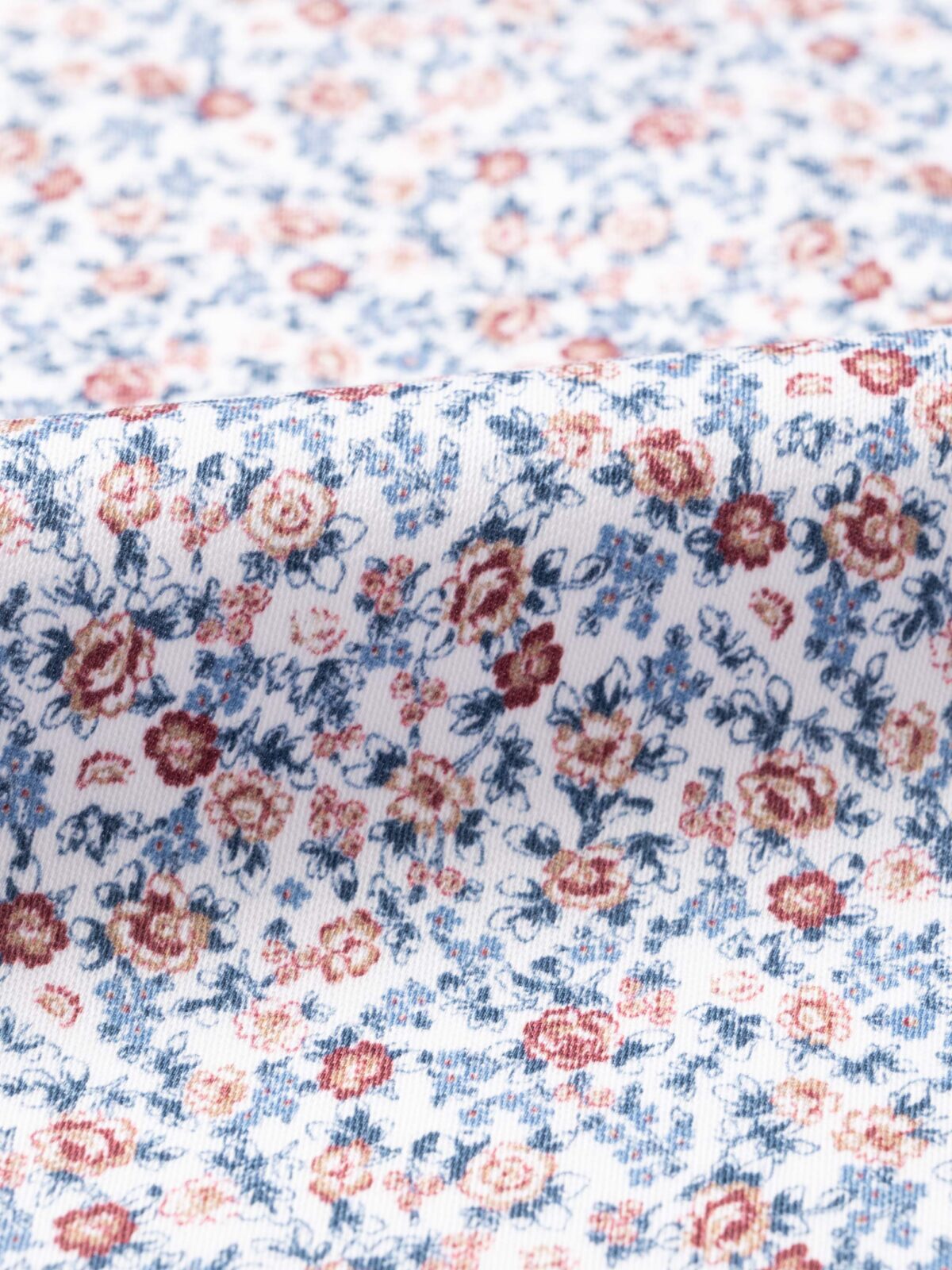 Organic Light Blue and Pink Stretch Rose Micro Print Shirts by Proper Cloth