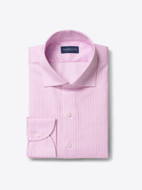 Shop Thomas Mason WR Pink Reverse Stripe