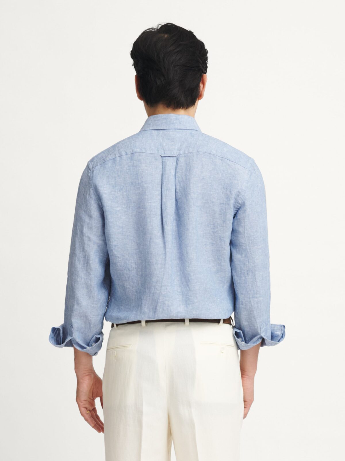 mens chambray dress shirt The Linen Utility and horizontal buttonholes to ensure things stay neat and buttoned Burberry Classic Fit Check Piping