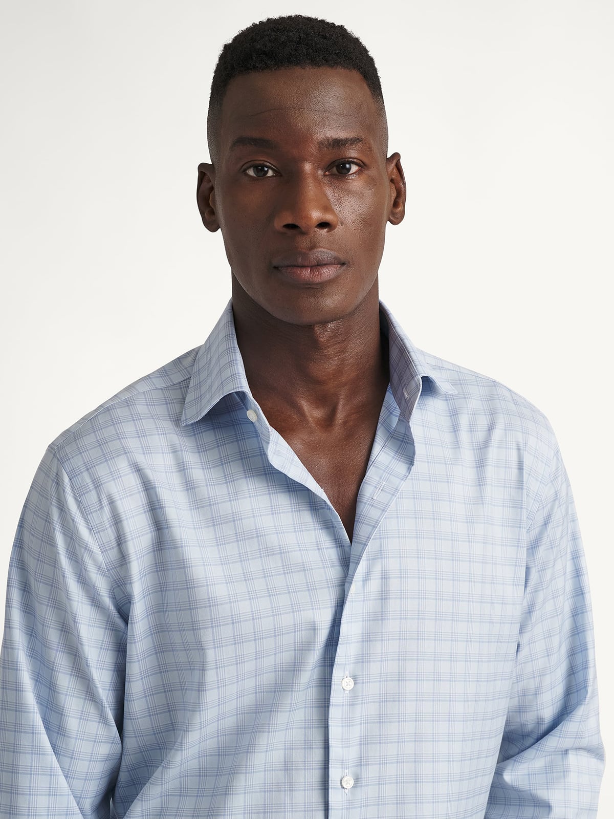 plaid button up dress shirt Sedona Light Blue Plaid Shirt