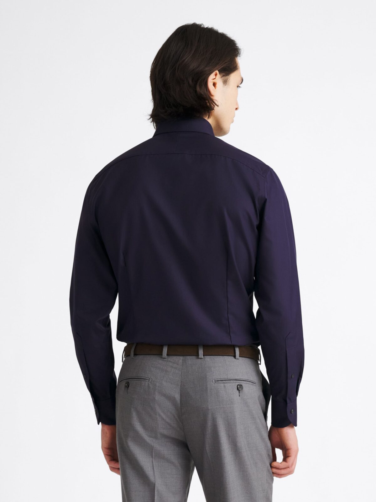 The Thomas Mason Wrinkle-Resistant Dress Shirt in Navy