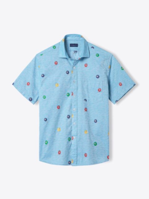 Shop Albiate Blue Pool Float Embroidered Jacquard
