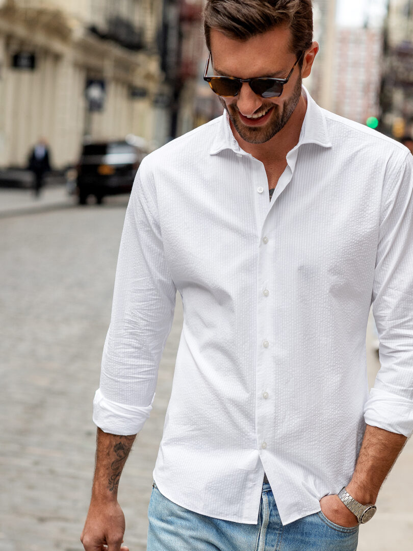 The Seersucker Spread Collar Shirt Thumb Detail