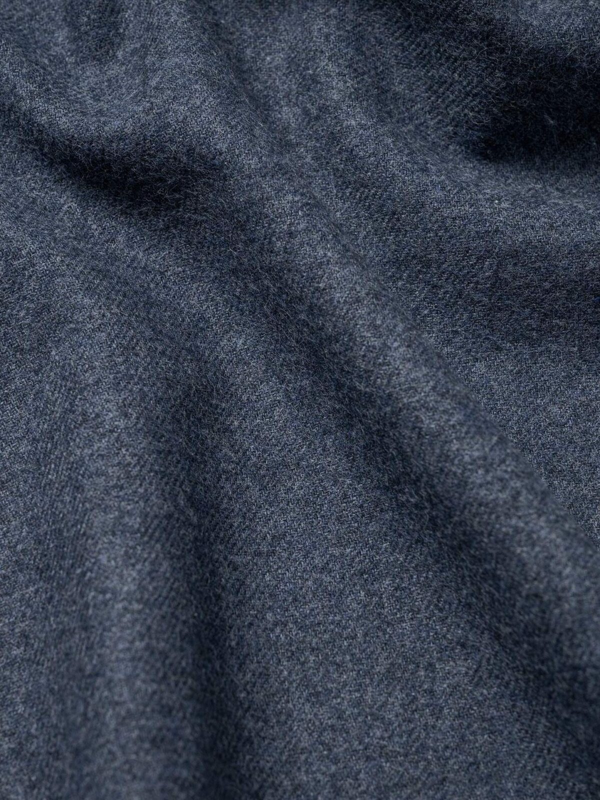 Teton Slate Melange Twill Flannel Shirts by Proper Cloth