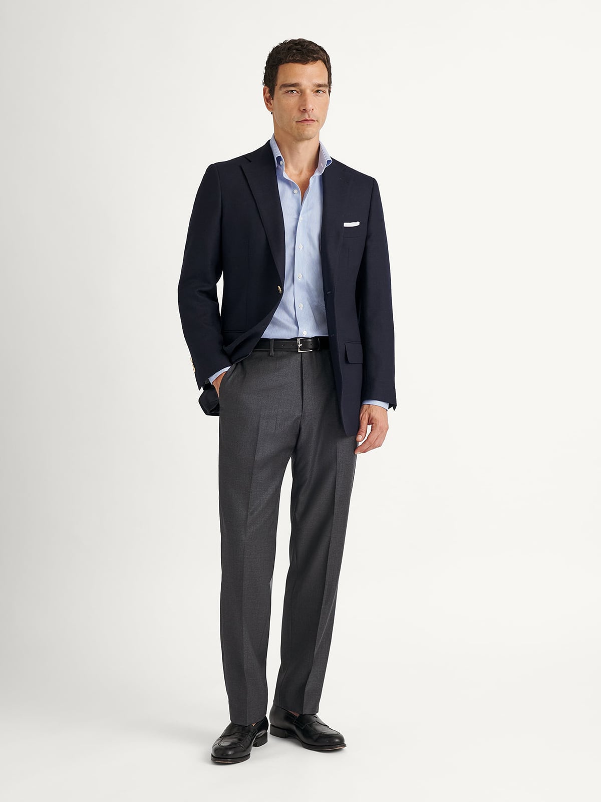 how to iron dress blue pants Blue easy-iron Marion shirt - Poplin main image 1