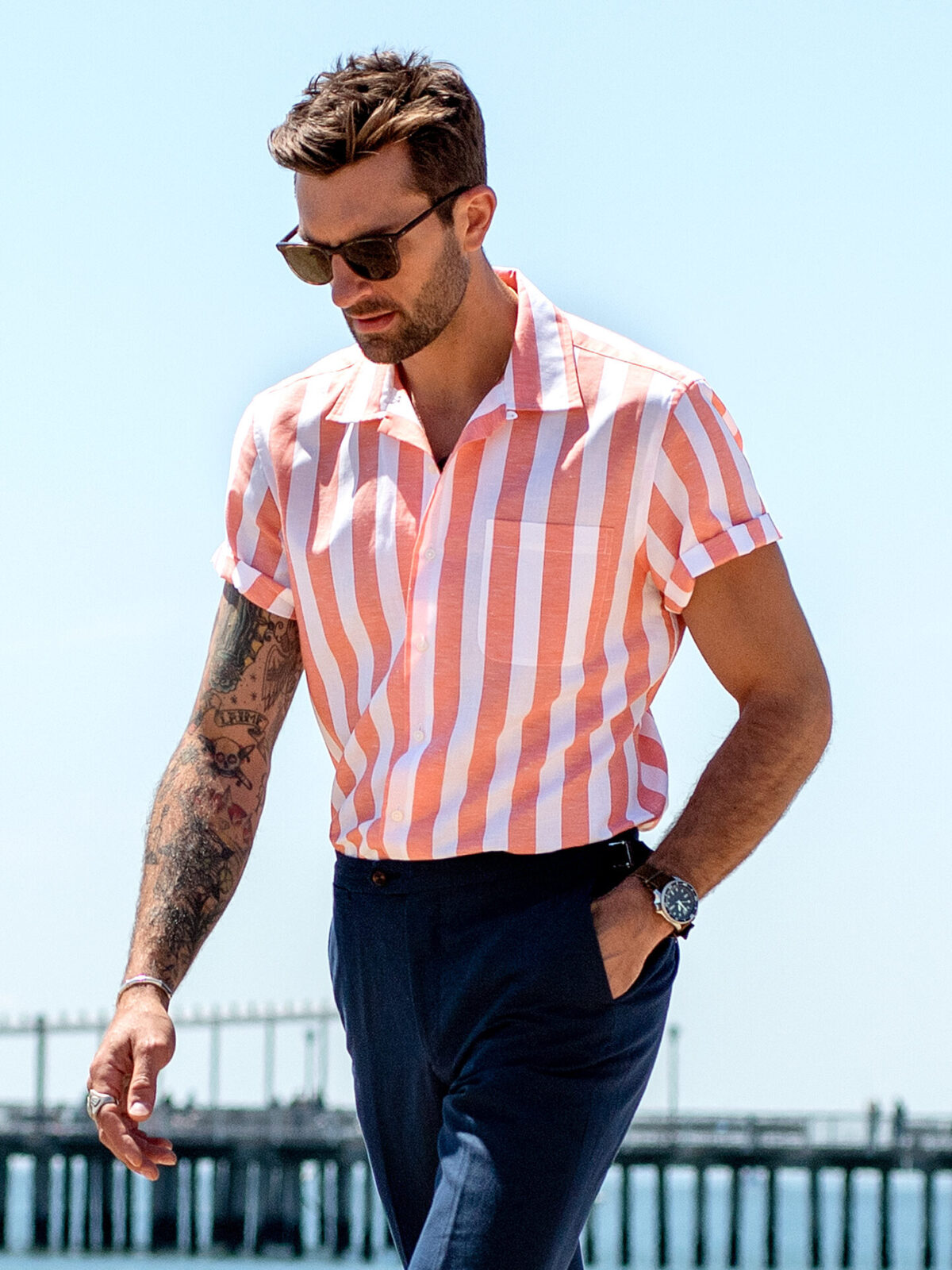 Orange Oxford Shirt